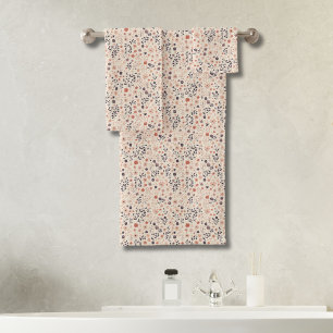 Beige Blush Rose Coral Boho Fleurs sauvages