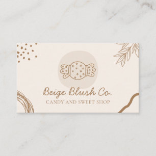 Beige Blush Wedding Planner Birthday Threat Candy Business Card