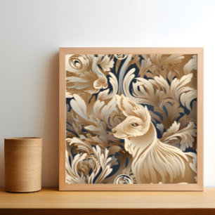 Beige BOHO Rabbit Poster