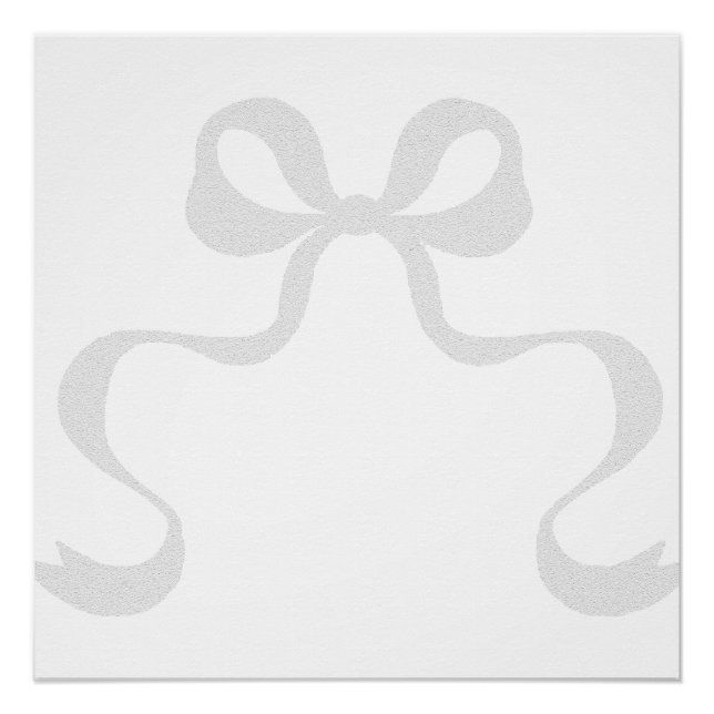 Beige Bow Art  Poster (Front)