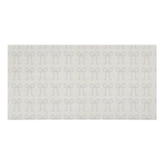 Beige Bow Pattern Art Poster