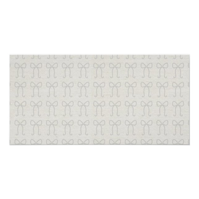Beige Bow Pattern Art  Poster (Front)