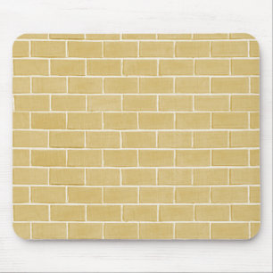 beige brick background mouse pad