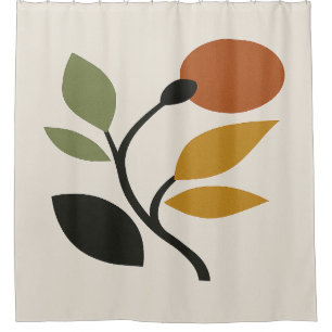 Beige, Brown, and Green Floral