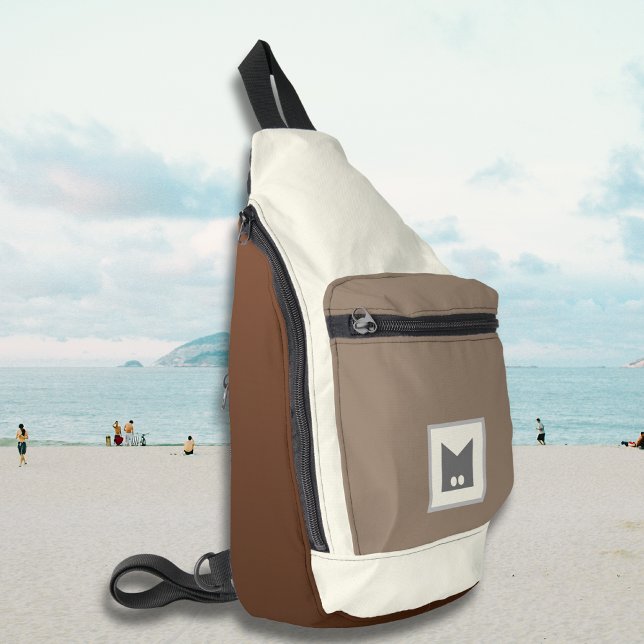 Beige brown city accessory crossbody sling bag (Creator Uploaded)