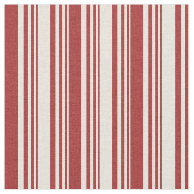 Beige & Brown Coloured Stripes/Lines Pattern Fabric (Close Up)