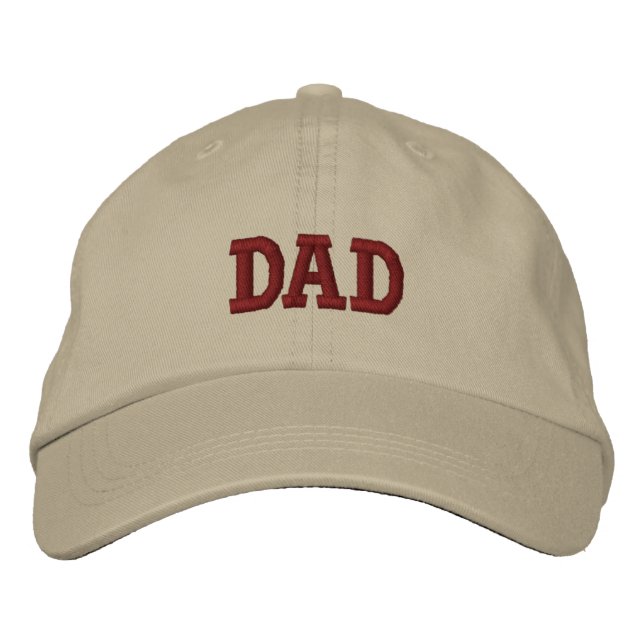 Beige Brown Daddy Embroidered Baseball Cap (Front)