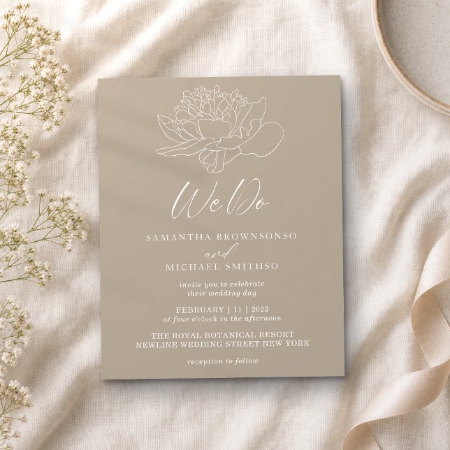 Beige Brown Dandelion Botanical Budget We Do Flyer (Creator Uploaded)