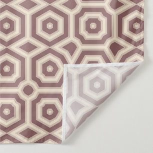 beige brown geometric pattern art deco tapestry