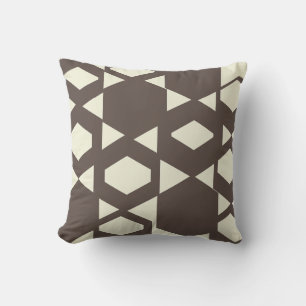 Beige Brown Outdoor Pillow