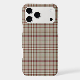 Beige Brown Plaid Classic Pattern iPhone Case
