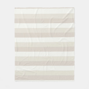 Beige Brown Striped Trendy Colours Modern Template Fleece Blanket