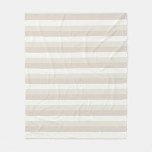 Beige Brown Stripes Trendy Colours Classic Templat Fleece Blanket