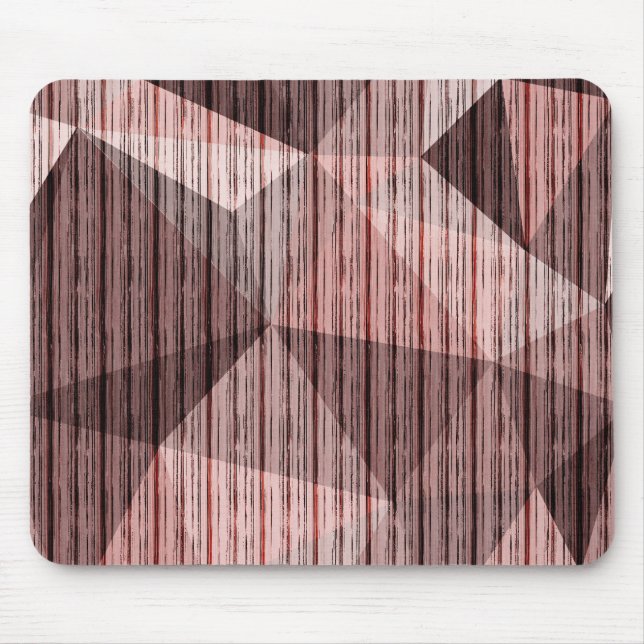 Beige, brown textured polygonal mouse pad (Front)