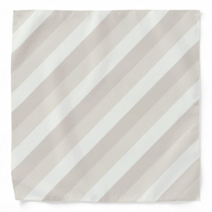 Beige Brown Trendy Elegant Striped Template Bandana