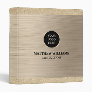 Beige Brushed Metal Binder