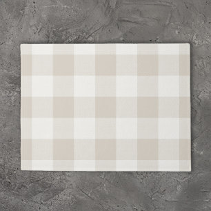 Beige Buffalo Check   Modern Farmhouse Doormat