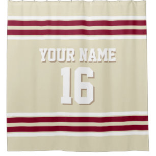 Beige Burgundy White Stripes Sports Jersey