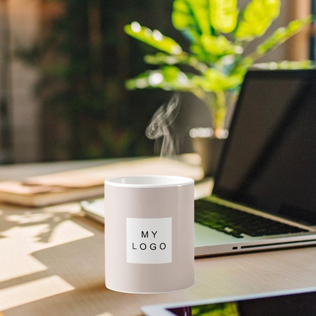 Beige business logo coffee mug (Creator Uploaded)