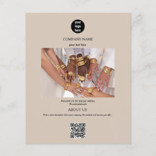 Beige  Business Logo Promotional Advertising Flyer