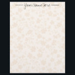 Beige Calico Personalized Letterhead<br><div class="desc">A calico floral print with tan flowers on a light beige background creates charming letterhead stationery. The design is light enough so that it won't interfere with printing. The back is plain, the same shade as the background colour, without the flowers. A little bit country, a little bit boho, a...</div>