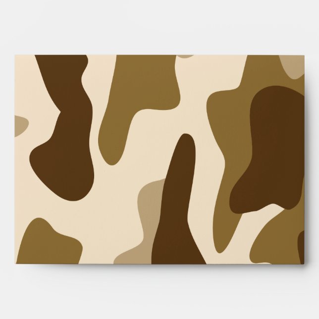 Beige camouflage pattern envelope (Front)