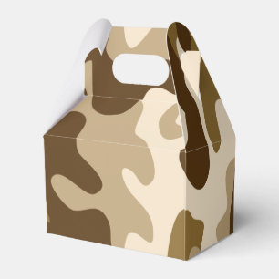 Beige camouflage pattern favor box
