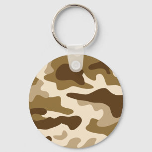 Beige camouflage pattern keychain