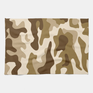 Beige camouflage pattern kitchen towel