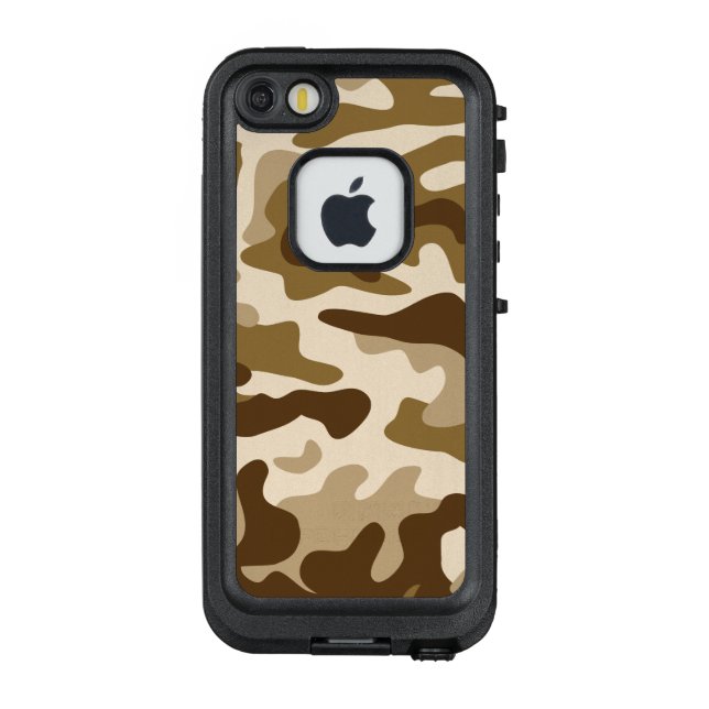 Beige camouflage pattern LifeProof iPhone case (Back)