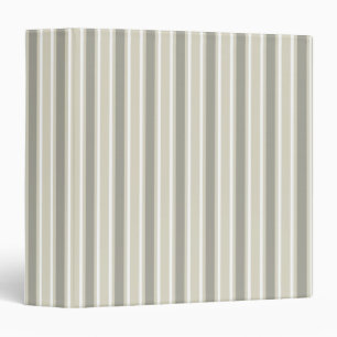 Beige candy stripes binder