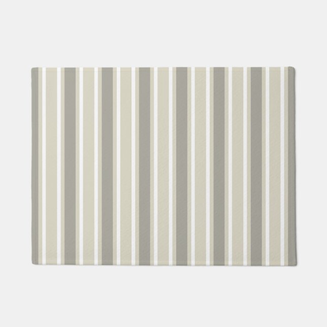 Beige candy stripes doormat (Front)