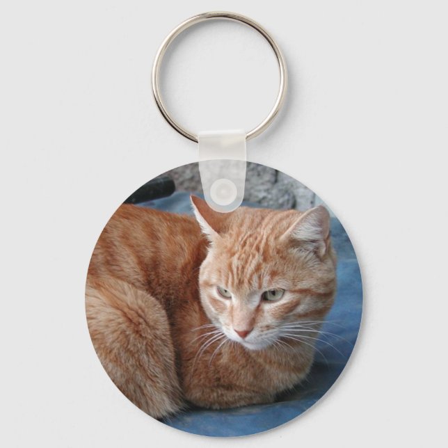 Beige Cat Keychain (Front)