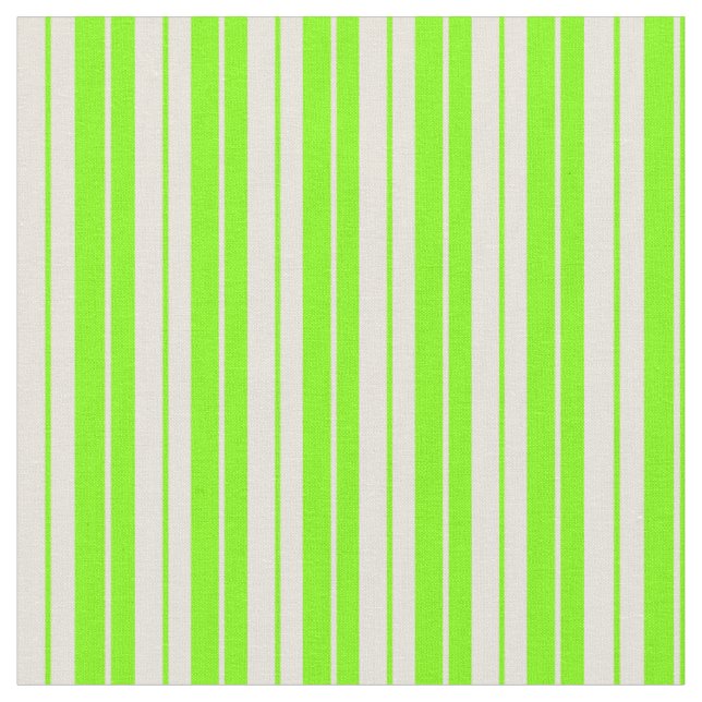 Beige & Chartreuse Coloured Pattern Fabric (Close Up)