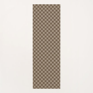 beige chequered pattern  yoga mat