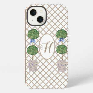 Beige Chinoiserie Ginger Jar Jars Topiary Basket iPhone 13 Case