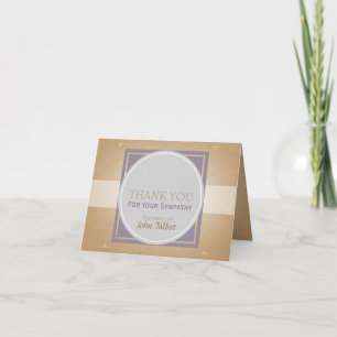 Beige Circle P Square Tags Sympathy Thank you