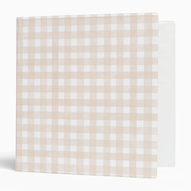 Beige Classic Gingham Binder (Front/Inside)