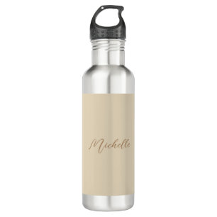 Beige Classical Professional Handwritten Name 710 Ml Water Bottle
