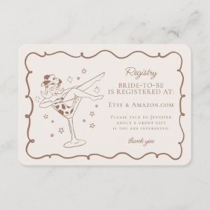 Beige Cocktails and Cowgirls Rodeo Registry Insert