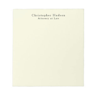 Beige Color Simple Plain Minimalist Notepad