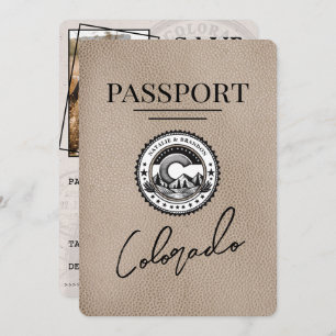 Beige Colorado Passport Save The Date
