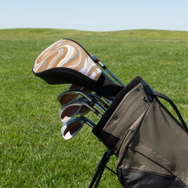 Beige Colour Agate Golf Head Cover (In Situ)