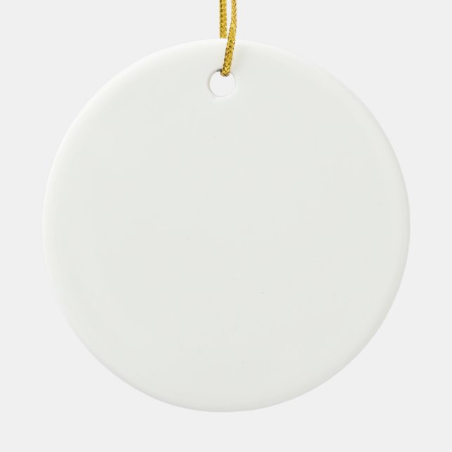 Beige Colour - Customizable Pattern Ceramic Ornament (Front)