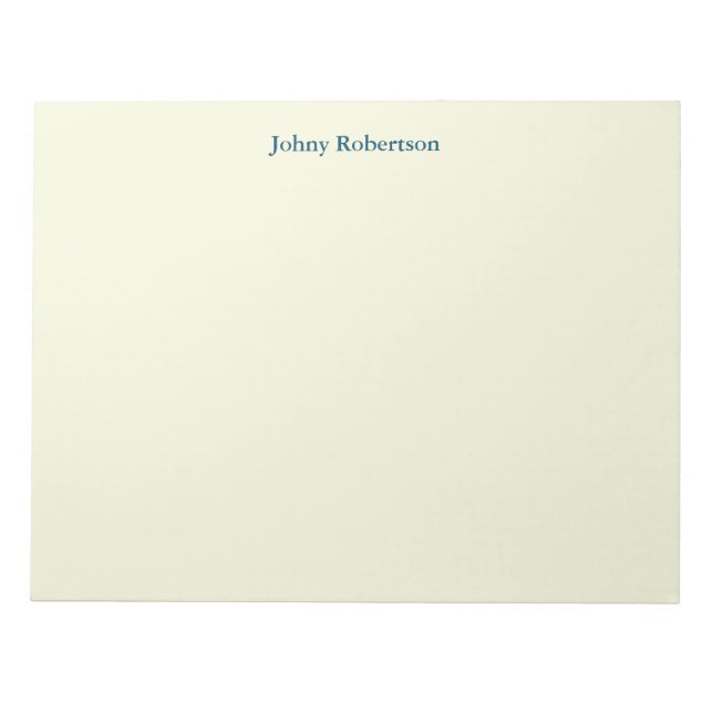 Beige Colour Plain Elegant Professional Modern Notepad (Front)