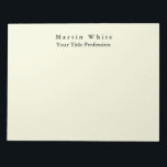 Beige Colour Plain Elegant Professional Modern Notepad<br><div class="desc">Simple,  modern,  minimalist design for companies. This template can be customized to meet all professional occupations.</div>