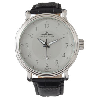Beige Colour Watch Face German Uhrenatelier Quartz