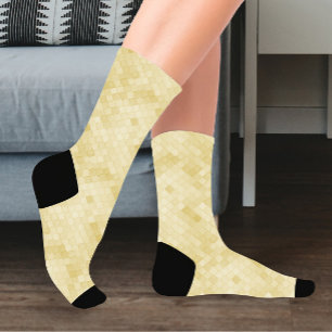 Beige Colourful Diagonal Socks
