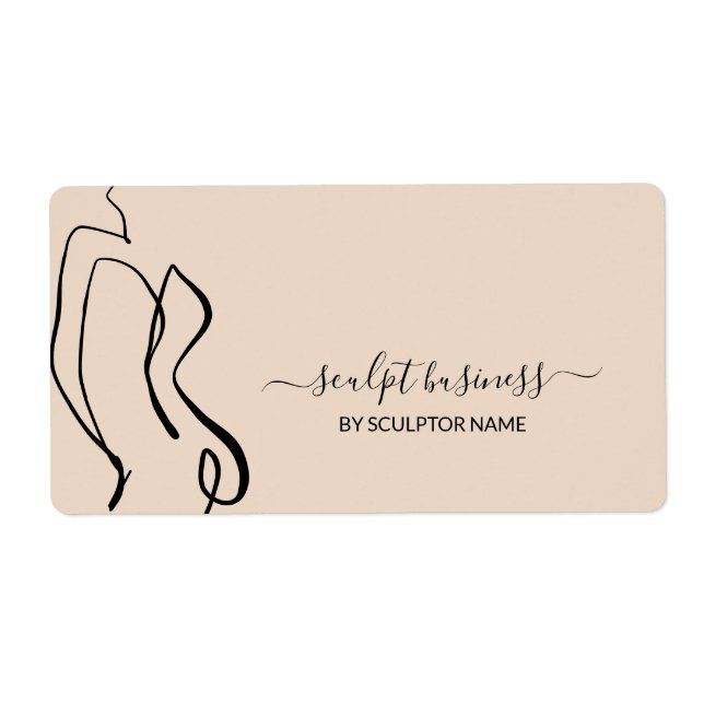 Beige Corps sculpté contour esthétique moderne (Devant)