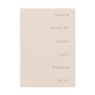 Beige Couleur Mariage Nom Cartes de Place